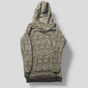Vera Bradley Gray Cable Knit Hooded Sweater